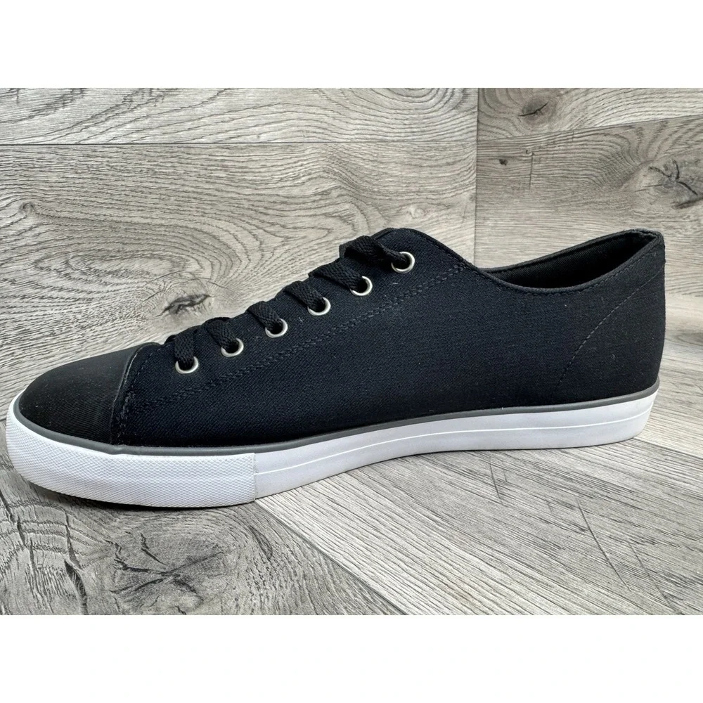 Ben Sherman Dorset Lo Shoes Mens Size 12 46 Black Canvas Memory Foam Sneaker